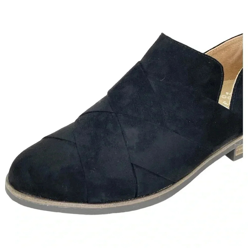 Dr. Scholl’s Always Band Black Faux Suede Womens Loafers Size 6.5M - Picture 7 of 14